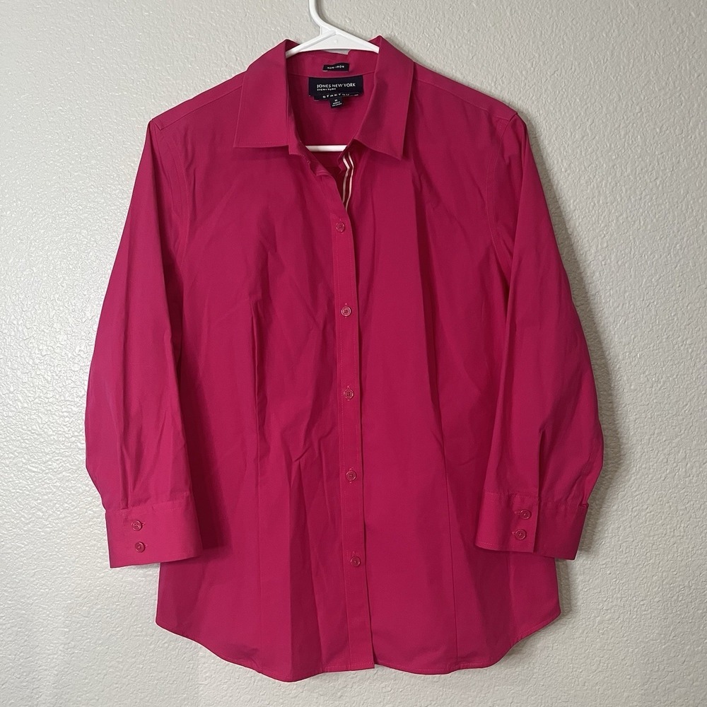 Jones New York Stretch‎ Women's Button-Up Long Sleeve Blouse Size Medium